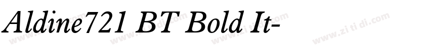 Aldine721 BT Bold It字体转换